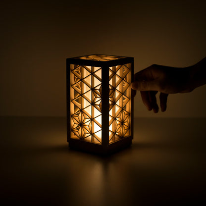 Japanese Kumiko Lantern "Asanoha" - Extra Small