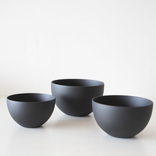 Bamboo Charcoal Coated Tableware Series - Modern Japanese Style Bowl Set