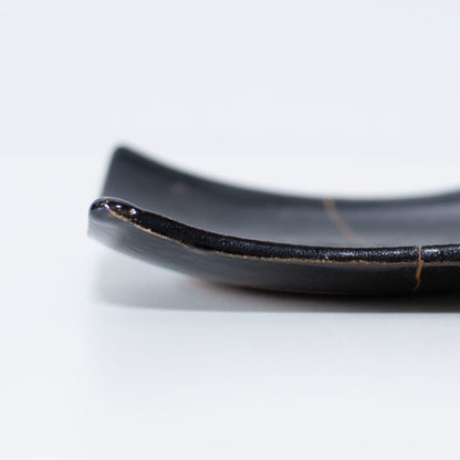 Kintsugi Square Plate "Jet Black Lighting" 01