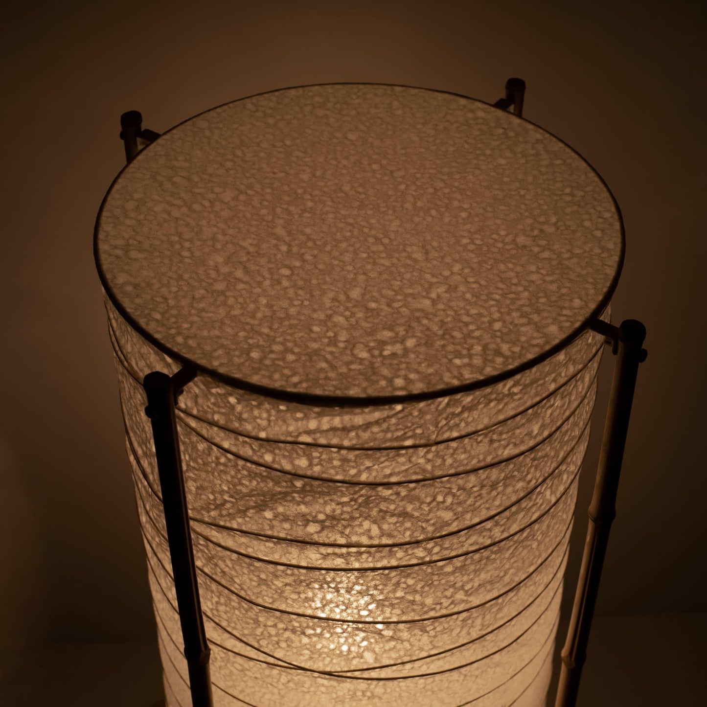 Unique pattern of Japanese stand light, handcrafted with Gifu lantern techniques and traditional washi paper, showcasing a beautiful blend of heritage and modern design.