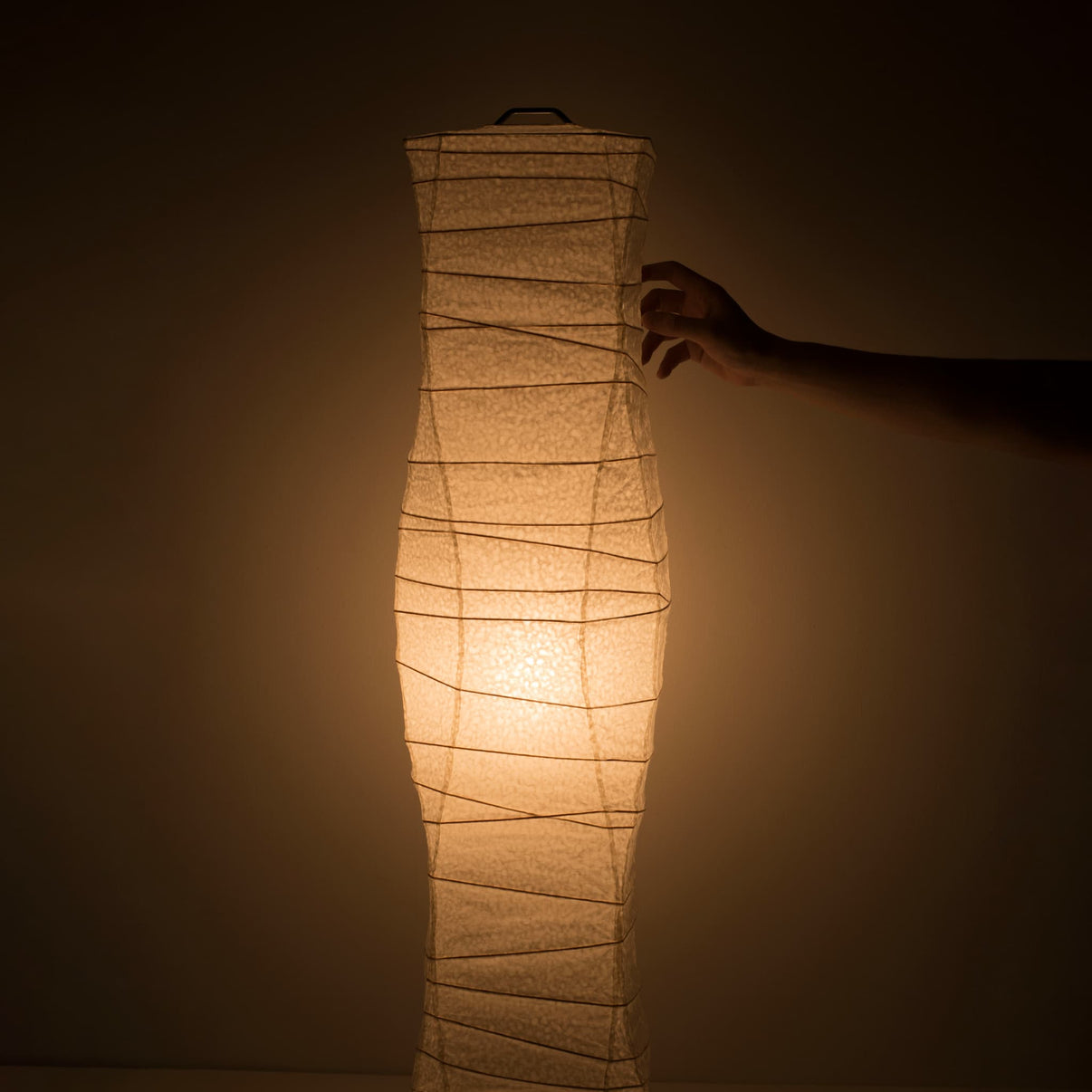 Japanese Paper Floor Lamp “TYPE G” for Japandi bedroom decor — free download