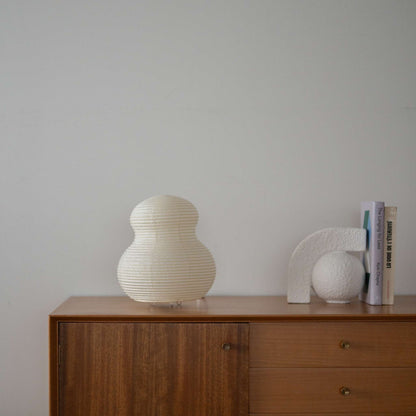 Handcrafted Japanese Paper Lamp Paper Moon 02 – Washi Light for Japandi Living Room