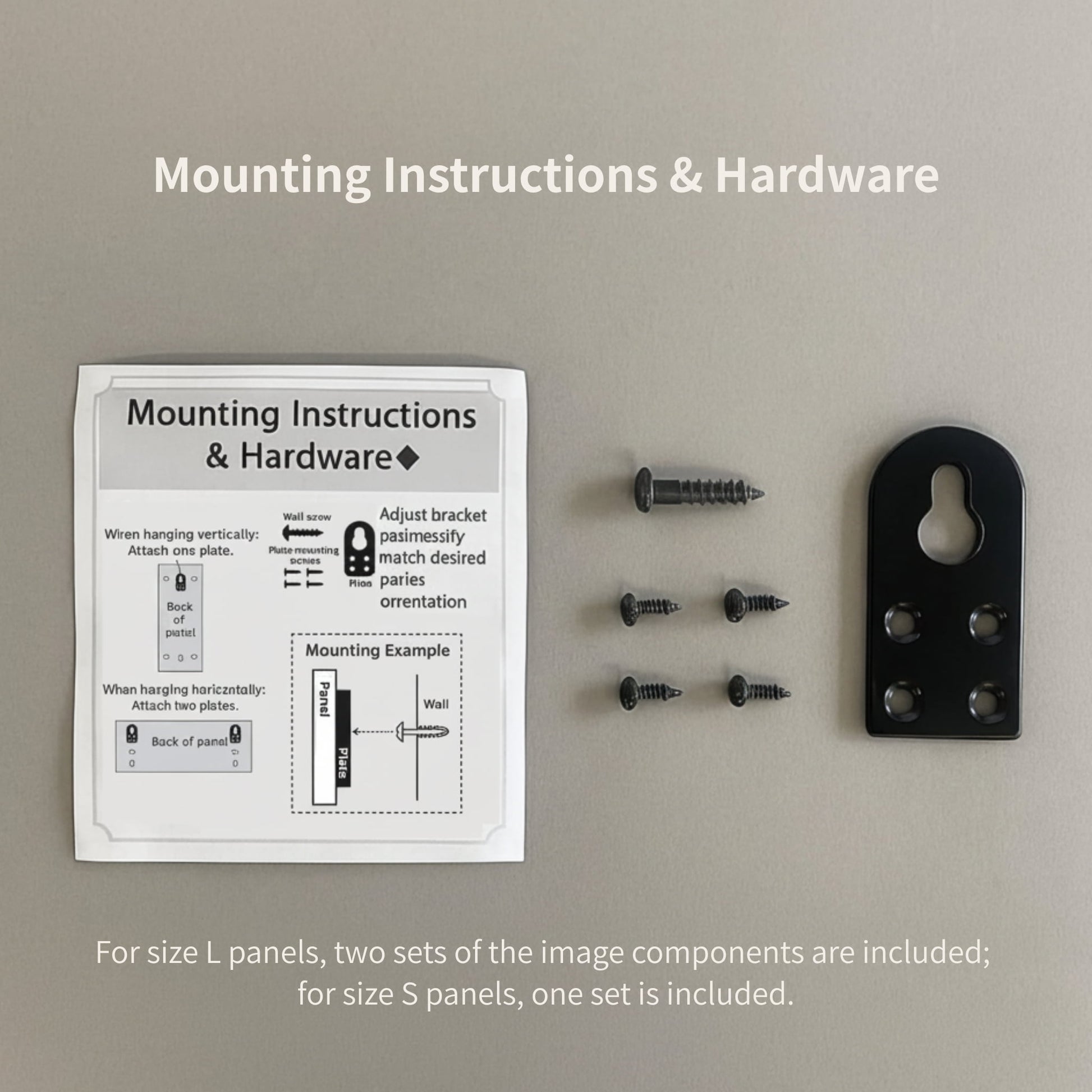 Instructions for Installing the Japanese Art Panel and Description of Accessories