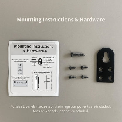 Instructions for Installing the Japanese Art Panel and Description of Accessories