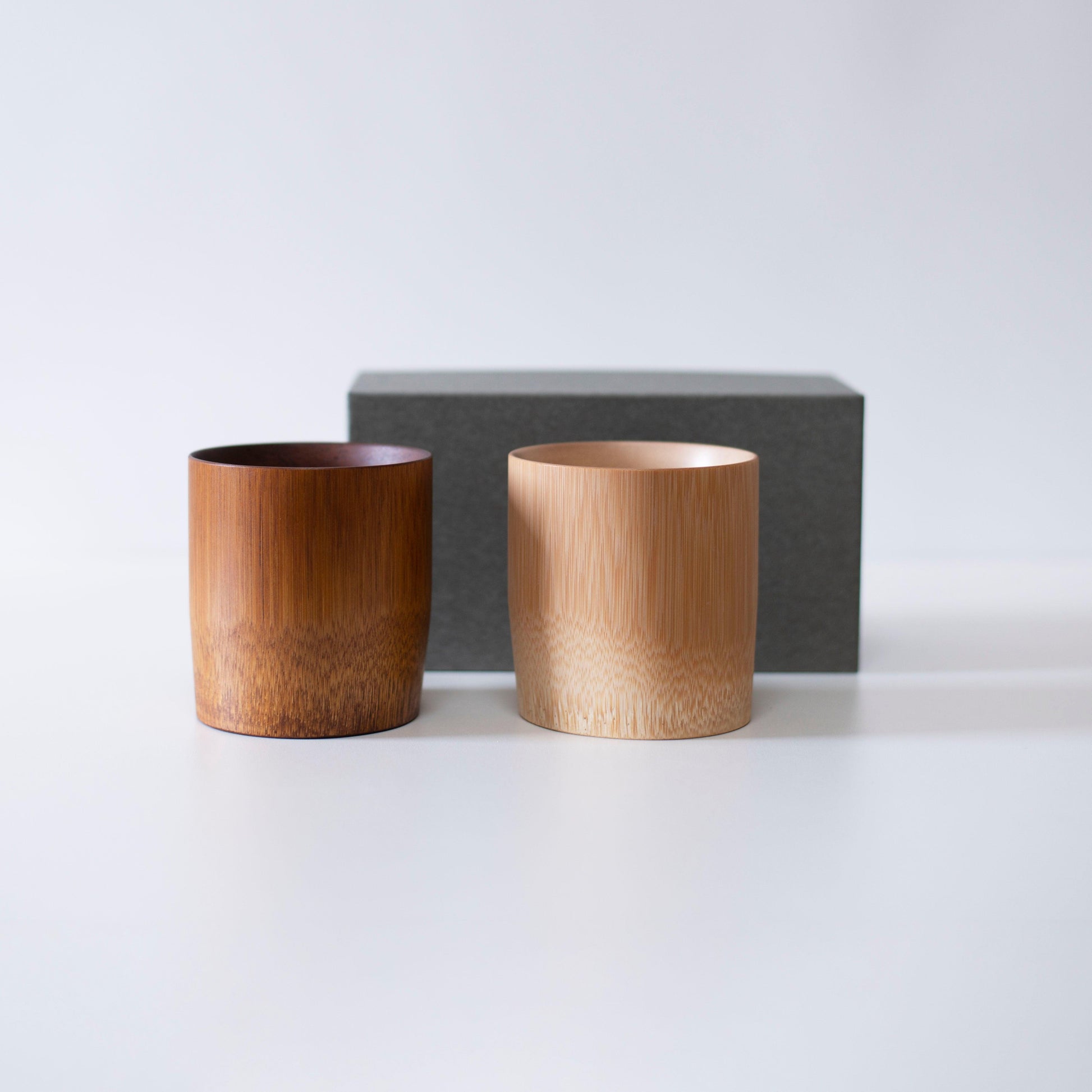 Gift set of bamboo cups, crafted with traditional techniques from Kyoto, Japan.