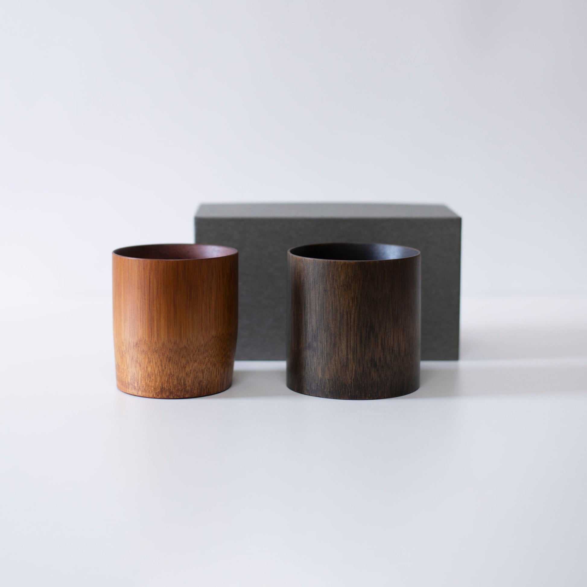 Gift set of bamboo cups, crafted with traditional techniques from Kyoto, Japan.