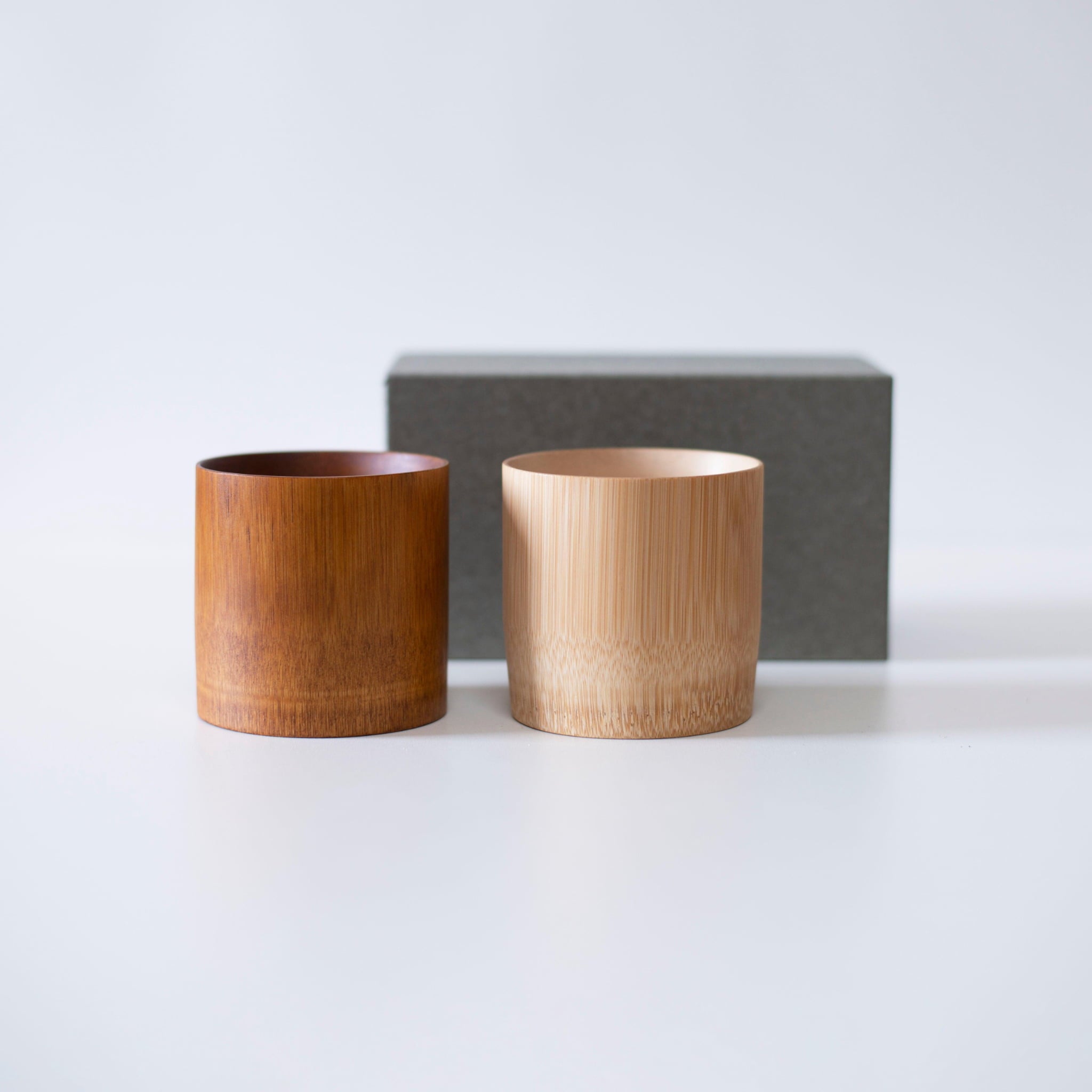 Gift set of bamboo cups, crafted with traditional techniques from Kyoto, Japan.
