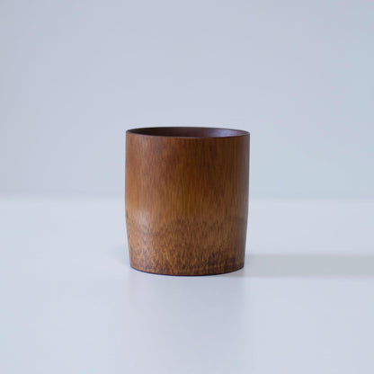 Japanese bamboo cup crafted with traditional techniques from Kyoto, Japan.