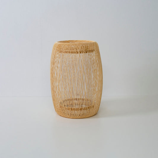 Japanese Bamboo Flower Vase "Cocoon" – Authentic Japanese ikebana flower vase with wabi-sabi for Japandi style room