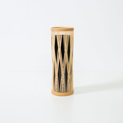 Japanese Bamboo Flower Vase “Entwined Branch” – Japandi flower vase with wabi-sabi for ikebana flower arrangement