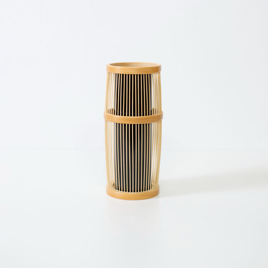 Japanese Bamboo Flower Vase “Shiori” – Unique Japanese bamboo flower vase with wabi-sabi for Japandi style spaces