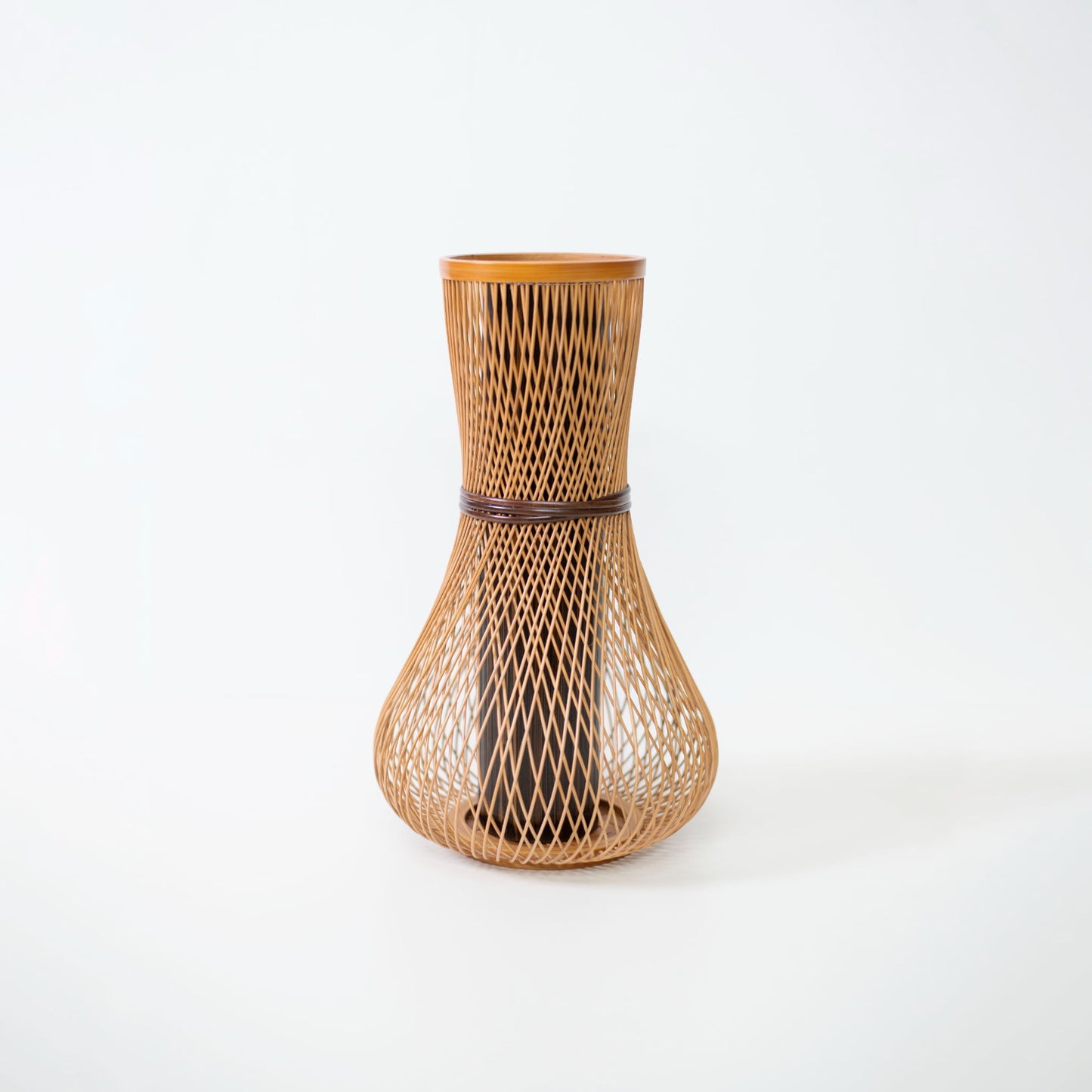 Japanese Bamboo Flower Vase “Fukuju” – Stylish Japanese ikebana flower vase with wabi-sabi aesthetic for Japandi decor