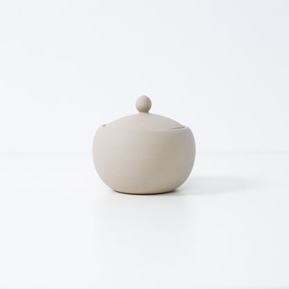 Japanese incense burner "Apricot" white, handmade Banko-yaki pottery for serene zen room decor