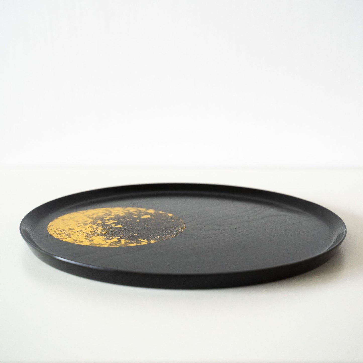 Japanese Gold Leaf Lacquerware Plate Large