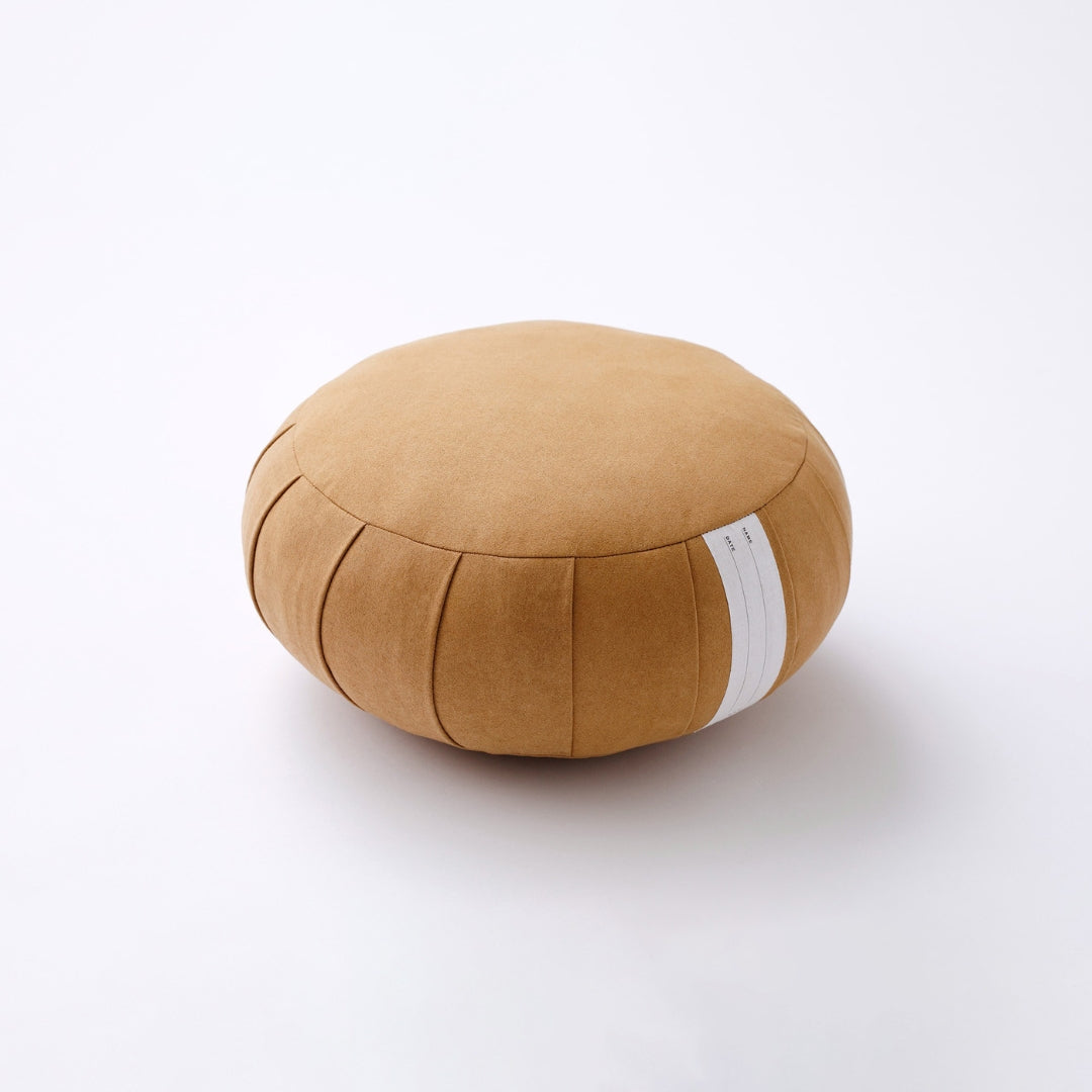 Japanese meditation cushion Zafu "ZAF MASTER" Caramel Brown traditional meditation pillow