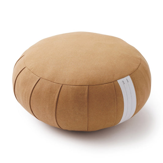 Japanese meditation cushion Zafu "ZAF MASTER" Caramel Brown traditional meditation pillow