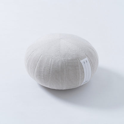 Japanese zafu meditation cushion ZAF RITUAL, White Gray — supportive meditation pillow