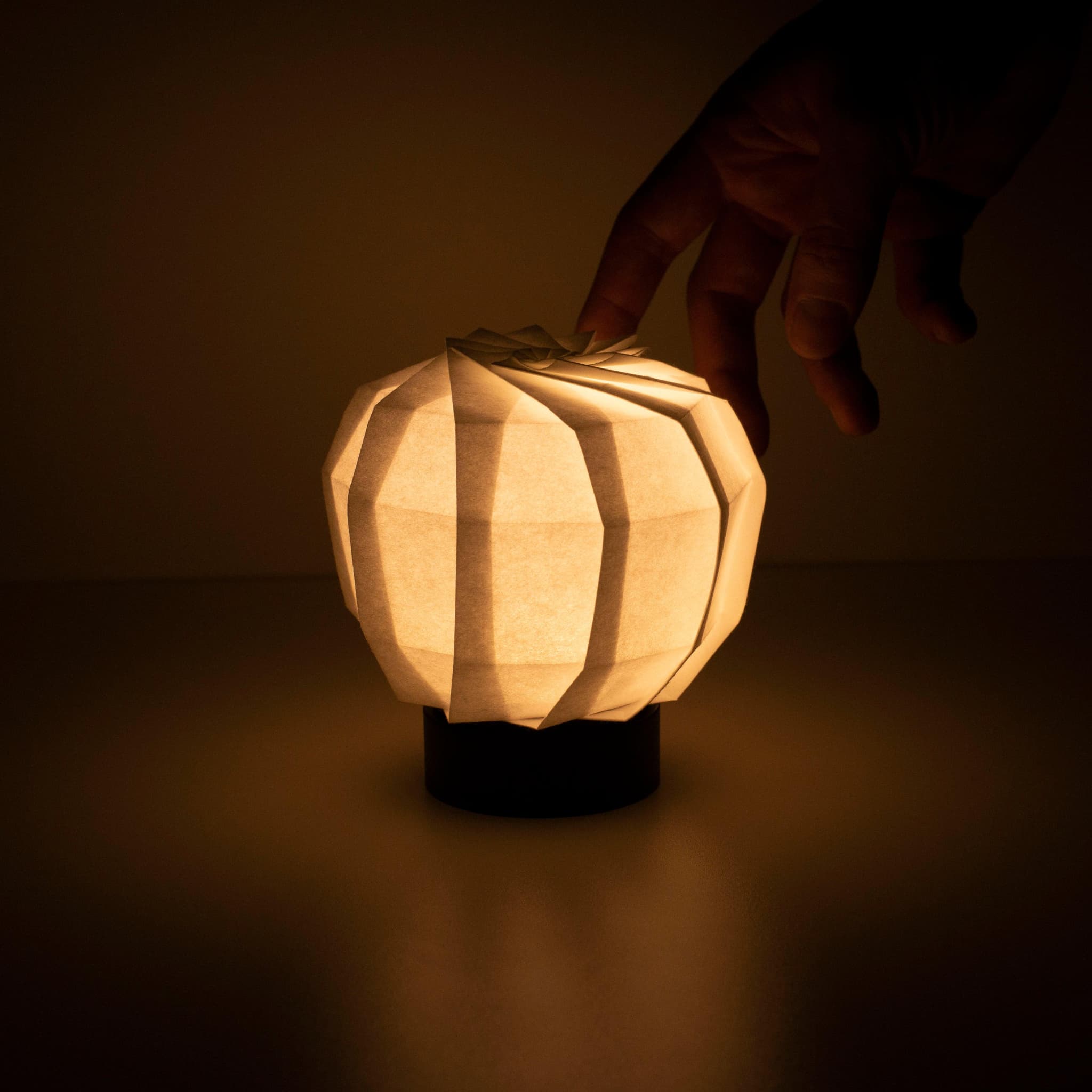 Unique Japanese frameless table lamp with hand