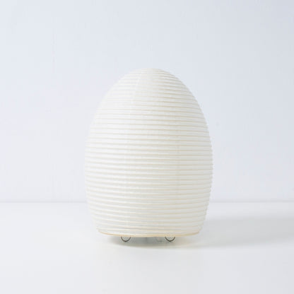 Japanese paper floor lamp "paper moon 01" – egg-shaped Mino Washi Japanese lamp for serene light