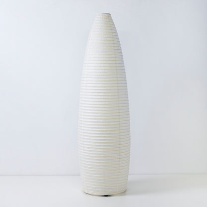 Japanese paper floor lamp "paper moon 13" – tall vertical Mino Washi lamp with serene warm glow