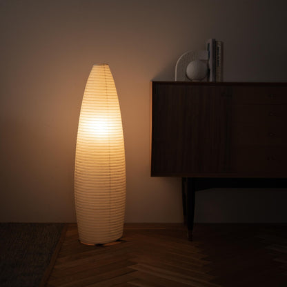 Elegant Japanese Paper Floor Lamp Paper Moon 13 – Washi Lamp for Japandi Living Room