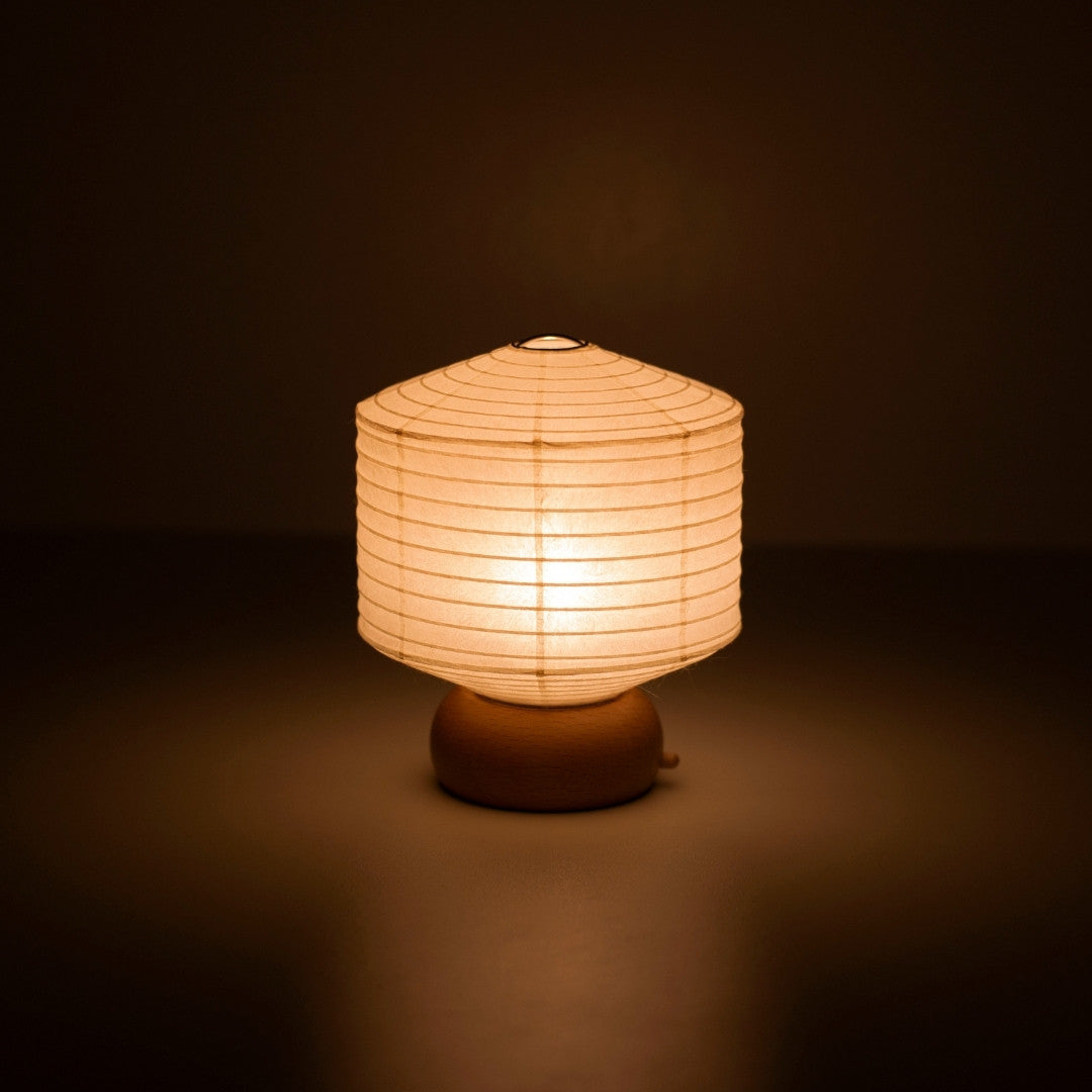 Japanese Paper Table Lamp "Mini Square" – Handmade Japanese Paper Table Lamp for Bedrooms