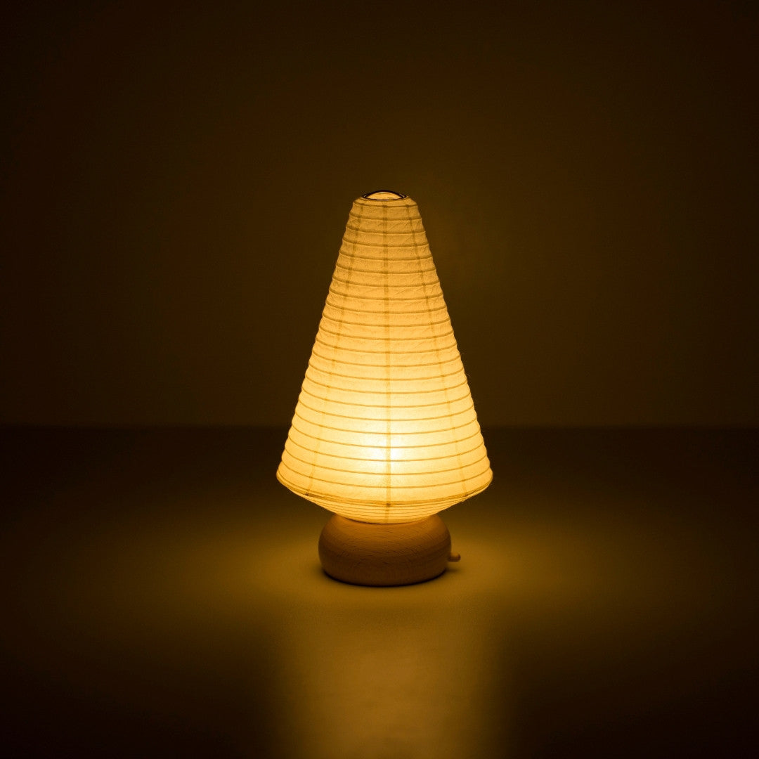 Japanese Paper Table Lamp "Mini Tree" – Compact Paper Lamp for Bedside & Home Decor