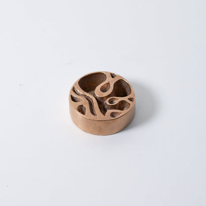 Japanese Pinless Kenzan "the air" bronze for ikebana flower arrangement and Japanese vases