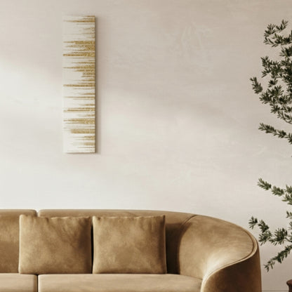 Japanese wall art Kushibiki white small on wall – minimalist wabi sabi Japanese decor