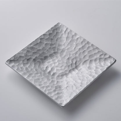 Large Japanese aluminum plate for ikebana kenzan, perfect for Japanese flower arranging