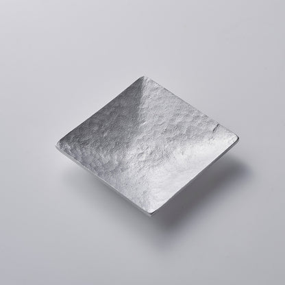Small Japanese aluminum plate for ikebana kenzan, perfect for Japanese flower arranging