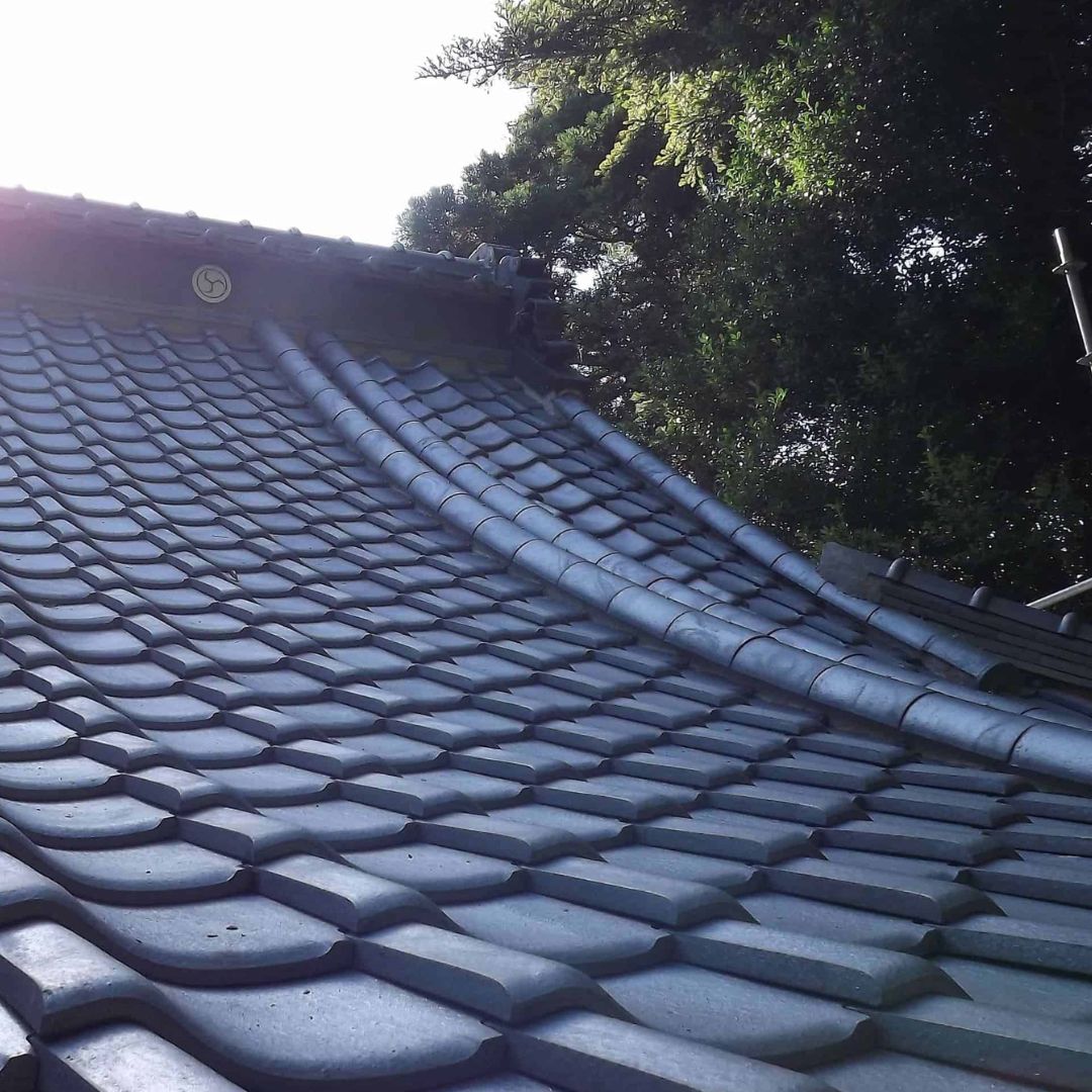 Japanese Shrine Rooftop with Japanese Tile