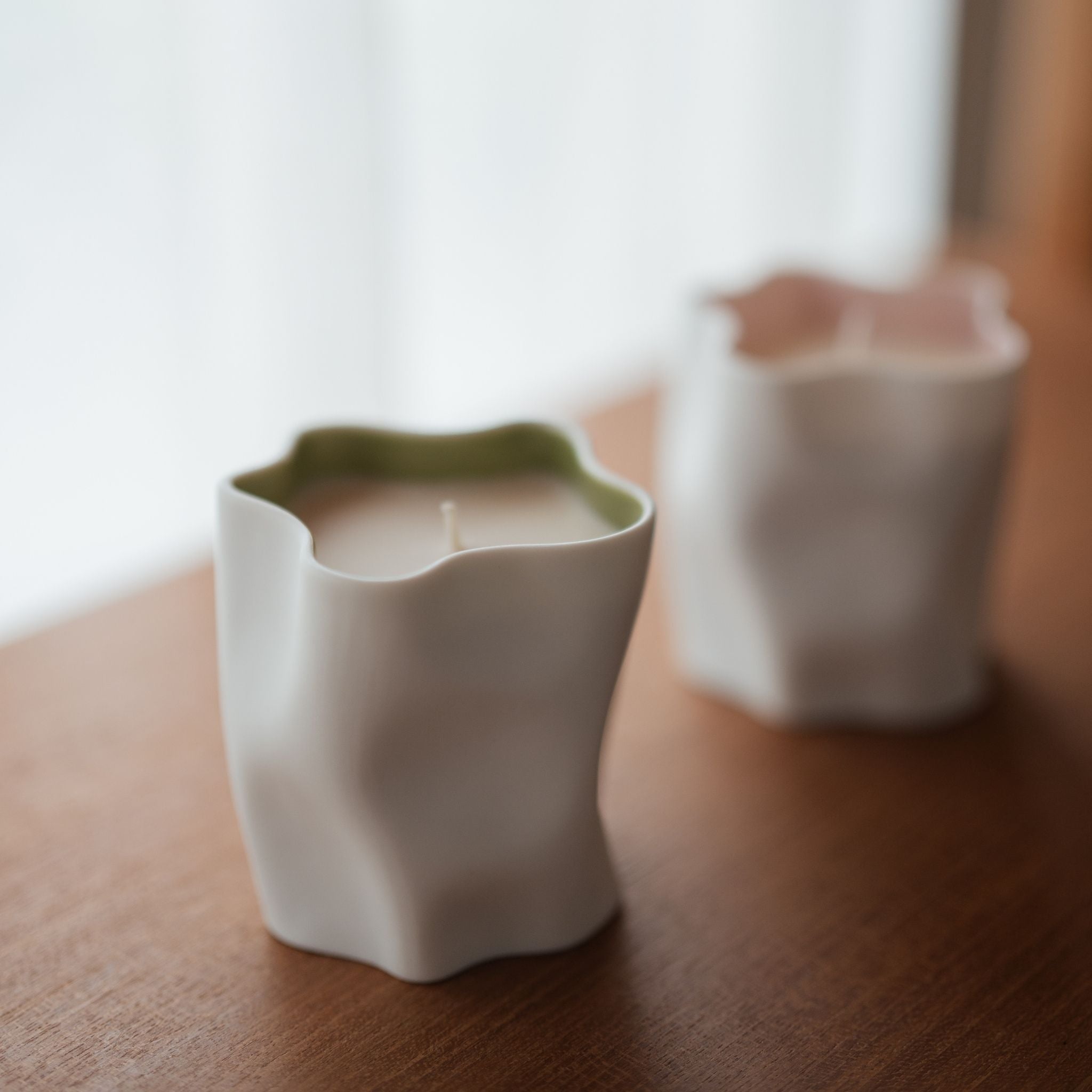 "Bougie parfumée japonaise KITCHIBE – Bougie en porcelaine artisanale avec cire biologique"