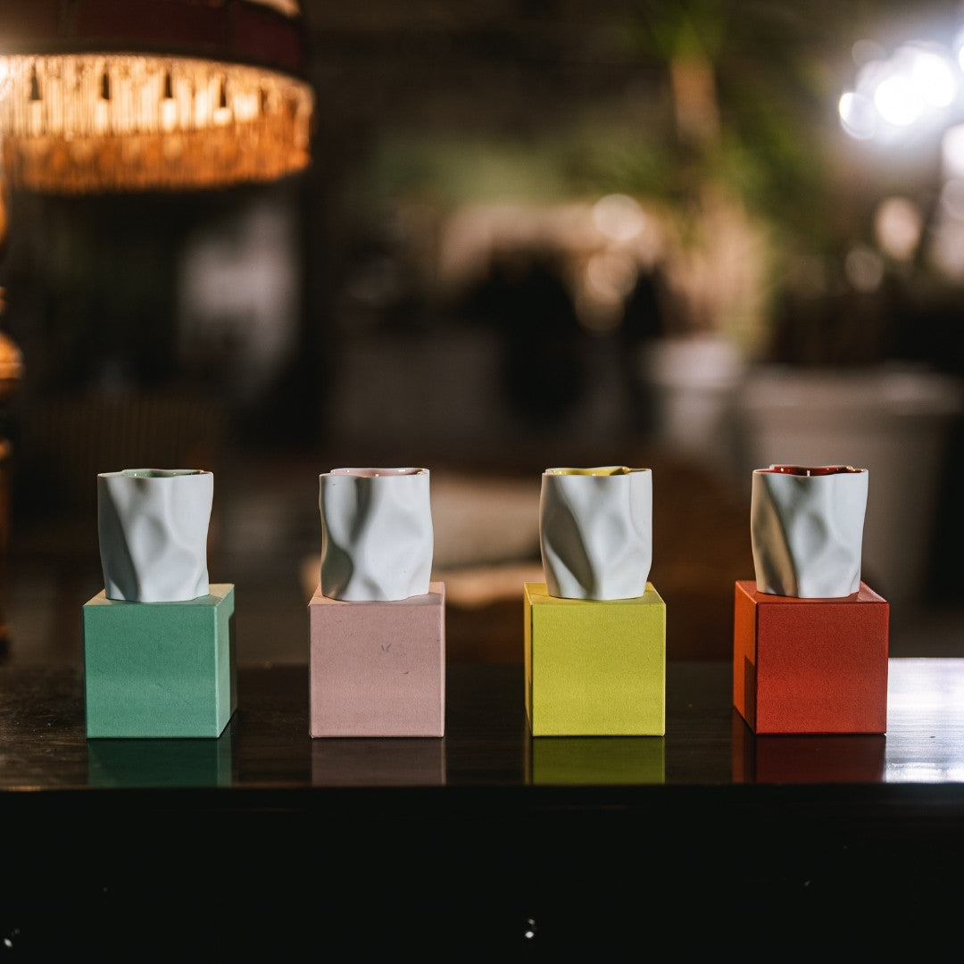 KITCHIBE Japanese candles with boxes, Japandi design meets wabi sabi pottery and soy wax fragrance