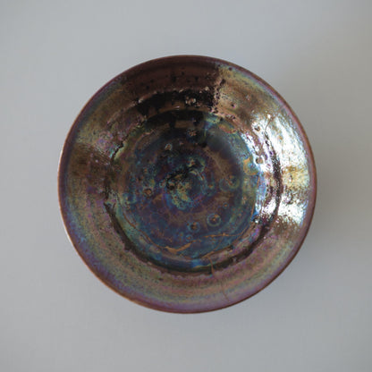 Overhead view of Kintsugi Bowl "Supernova" against a white background