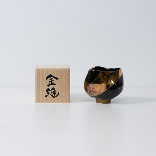 Kintsugi matcha bowl handmade in Japan, symbolizing renewal and imperfection