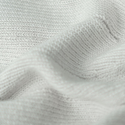 Close-up textile of Japanese zafu meditation cushion ZAF RITUAL, White Gray
