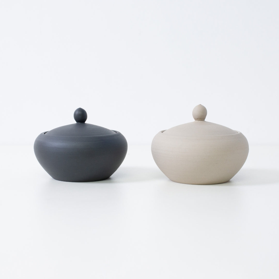 Two color types of Japanese Incense Burner "Monk's Bowl" for zen room and Japanese decor