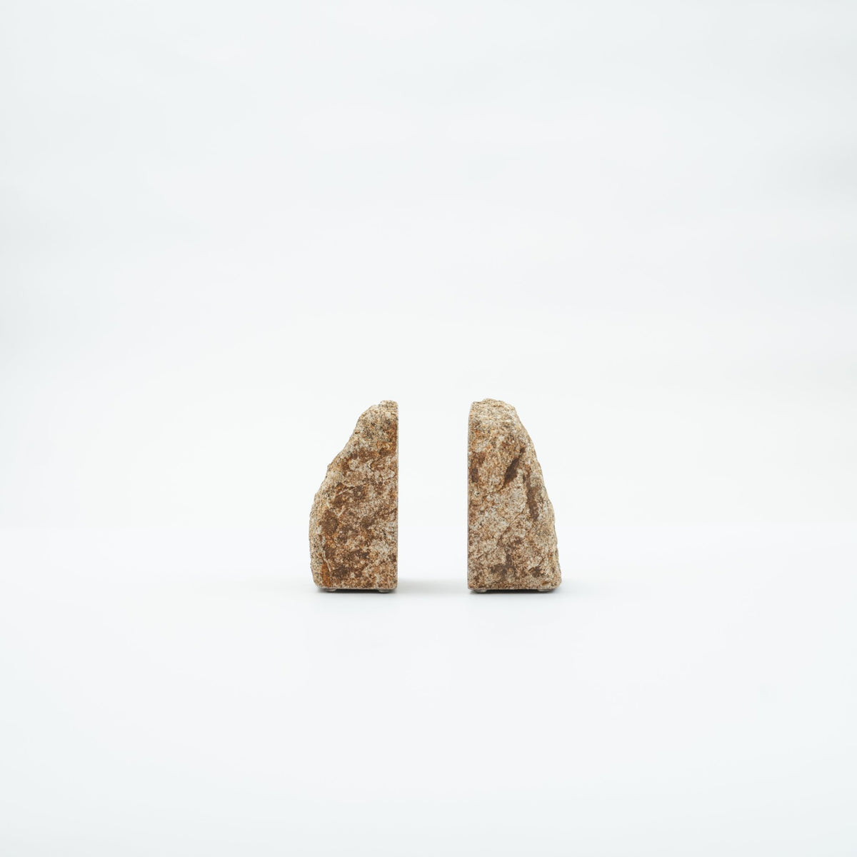 Japanese Aji Stone Book End Small in natural stone, front view.