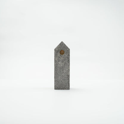 Japanese Aji Stone Key Holder in natural stone, front view.