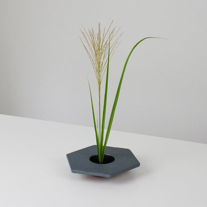 Ikebana Flower in Japanese Ikebana Vase Kenzan - rei takaku for Elegant Japanese Ikebana Flower Arranging