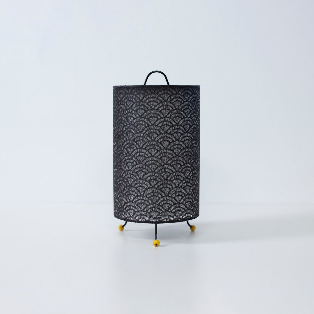 Black Washi Paper Lamp "Lace Washi" – Modern Lighting for Stylish Spaces