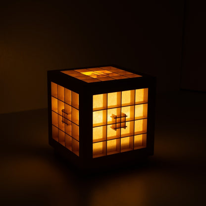 "Lampe de table japonaise en bois Honoka, naturelle, Aomori Hiba - Lampe en bois sans fil pour intérieur Japandi"