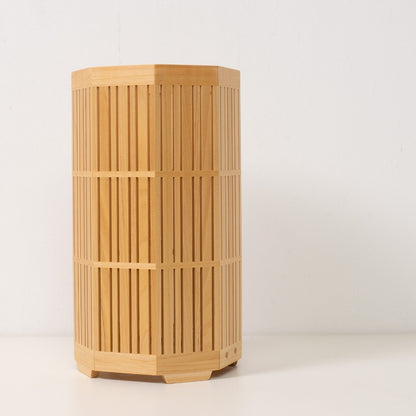 "Lampe de table japonaise en bois Kagayaki, naturelle, Hiba d'Aomori - Lampe d'appoint pour intérieurs de style Japandi"