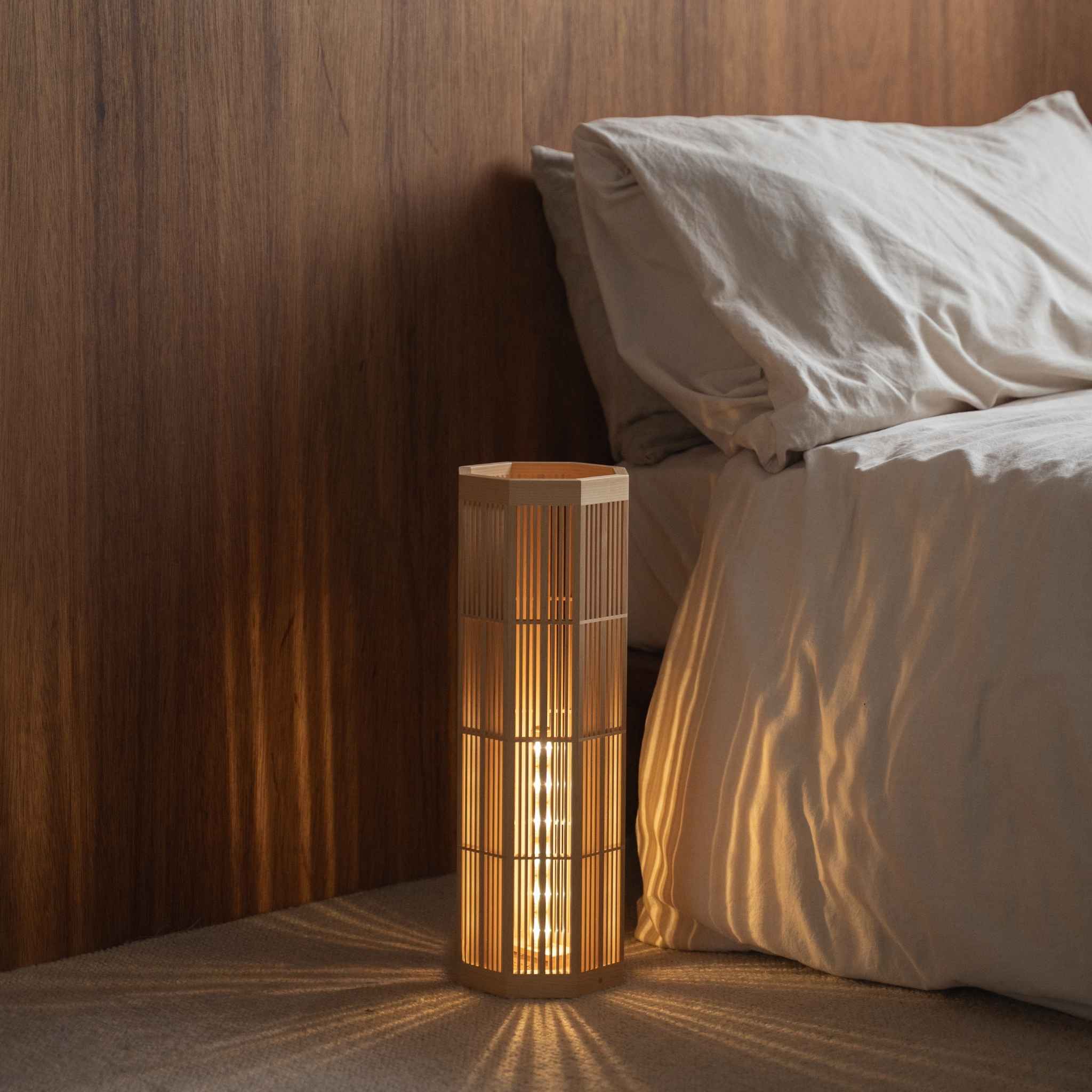 Japanese Wood Floor Lamp 